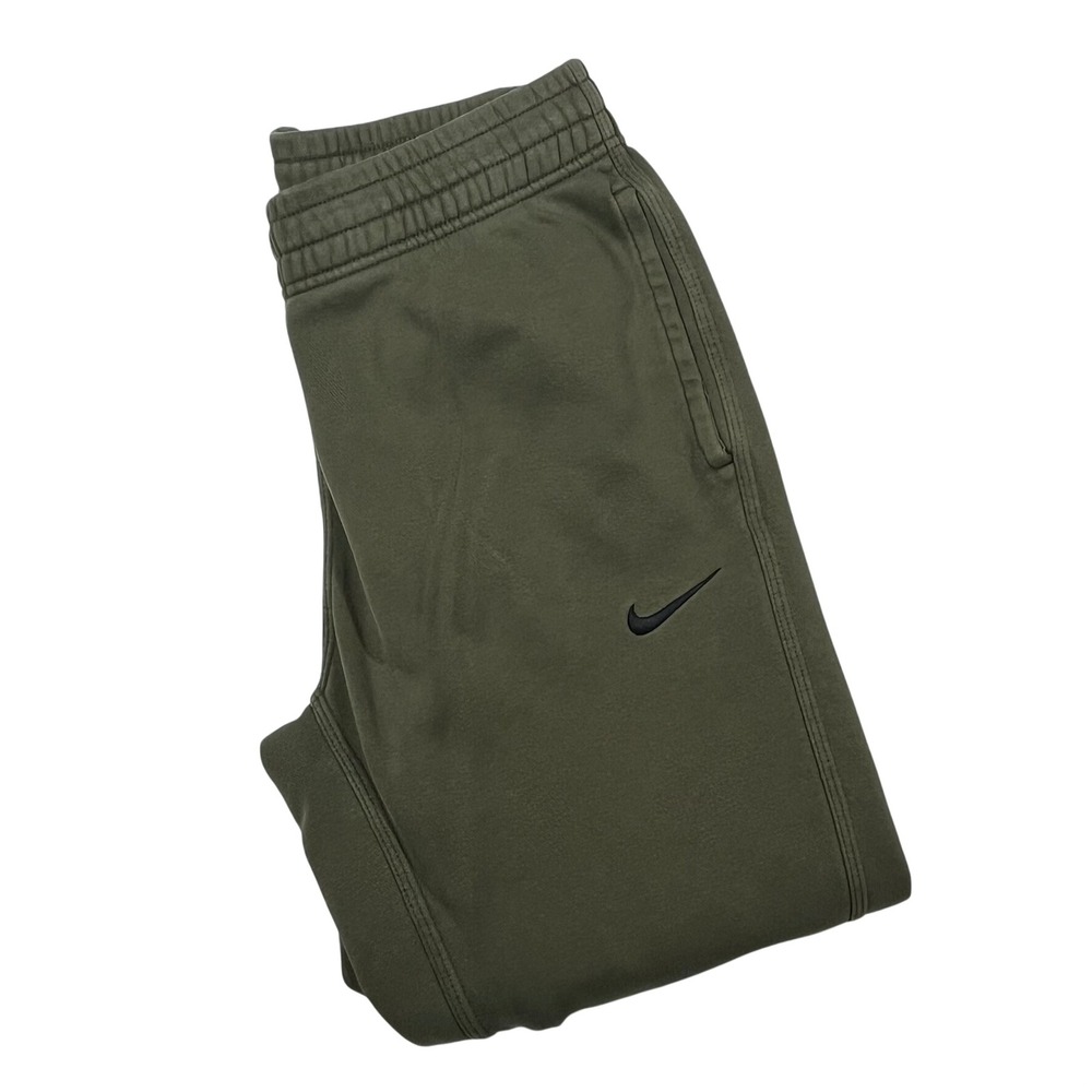 Nike Sportswear Joggers Mens Medium Olive Fleece Tapered Sweatpants 826431-325